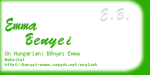 emma benyei business card
