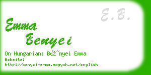 emma benyei business card